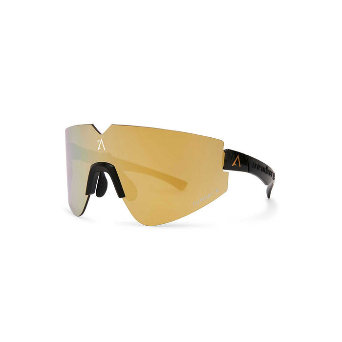 NumberA Celona Cycling Glasses Black withGold Mirror lens